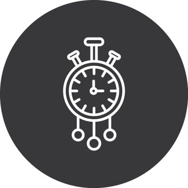 Saat simgesinin vektör illüstrasyonu