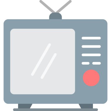 Televizyon. Web simgesi basit illüstrasyon