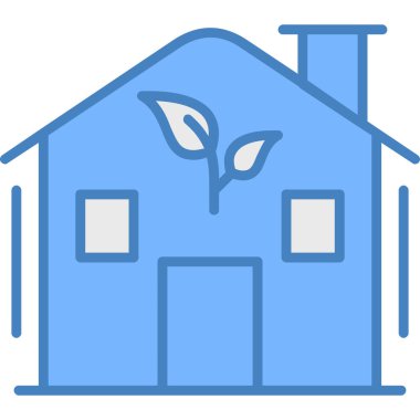 Ev binası. Web simgesi vektör illüstrasyonu