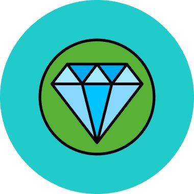 Elmas simgesi, vektör illüstrasyonu