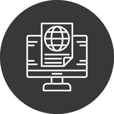 İnternet web simgesi basit vektörü. genel iş