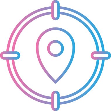 konum. Web simgesi basit illüstrasyon