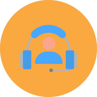 Kulaklık. Web simgesi basit illüstrasyon