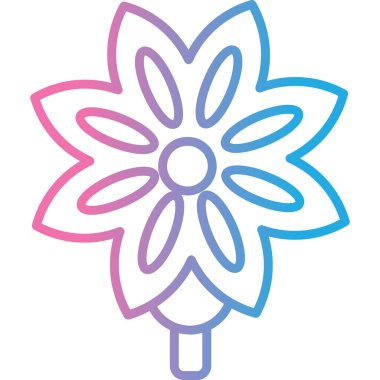 Çiçek. Web simgesi basit illüstrasyon