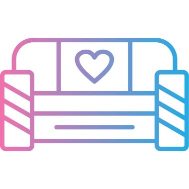 kutu vektör simgesi olan kalp modern vektör illüstrasyonu