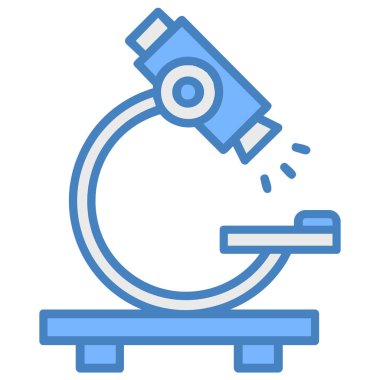 Mikroskop. Web simgesi basit illüstrasyon