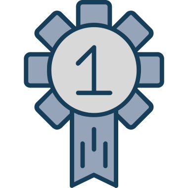 Madalya ikon vektör illüstrasyonu