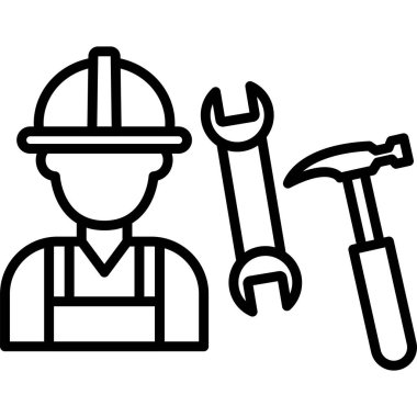 inşaat araçları ve araçlar vektör illüstrasyon tasarımı