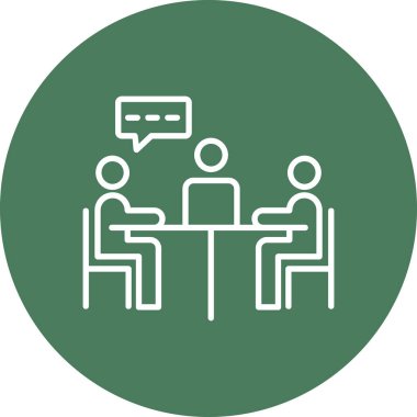 Modern ofis ikonundan yoksun vektör illüstrasyonu