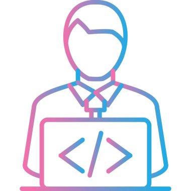 Dizüstü bilgisayar simgesi vektör çizimi