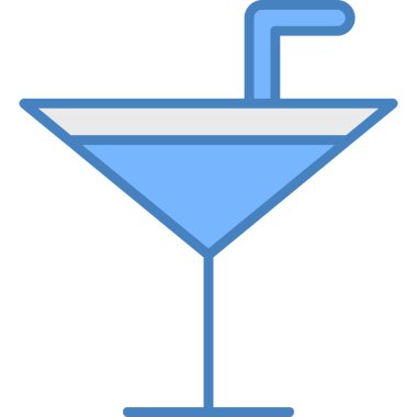 Alkol kokteyli simgesi - taslak biçimi