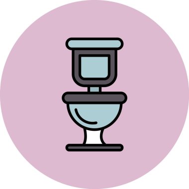 Tuvalet. Web simgesi basit illüstrasyon