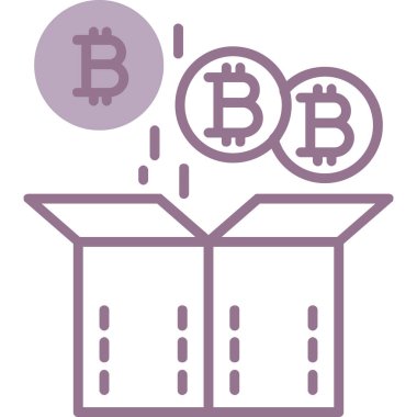 bitcoin. Web simgesi basit illüstrasyon