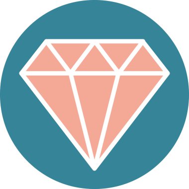 Elmas. Web simgesi basit illüstrasyon