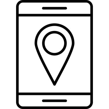 gps konum pin simgesi, özet biçimi