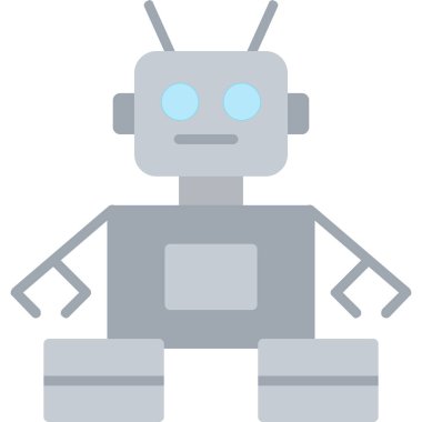 robot düz vektör simgesi