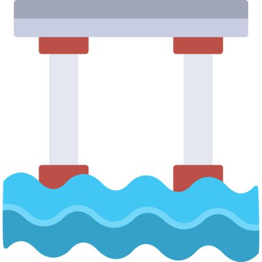 yüzme ikonu vektör illüstrasyonu