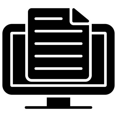 dosya vektörü glyph düz simgesi