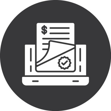 İş ve finans ikonu parasının vektör illüstrasyonu