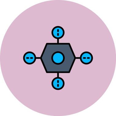 Moda biçimi izole edilmiş arkaplanda molekül simgesi