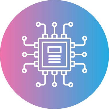 modada izole edilmiş arkaplan biçiminde çip simgesi