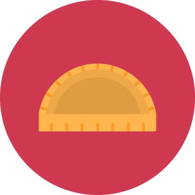 Pasta düz vektör simgesi