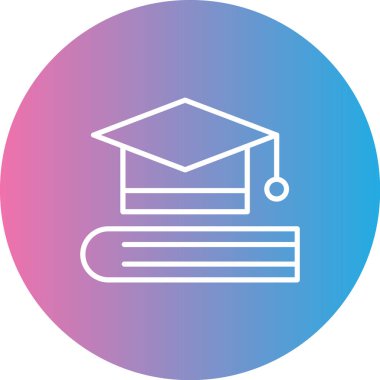 vektör mezuniyet şapkası simgesi