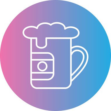 Bira. Web simgesi basit illüstrasyon