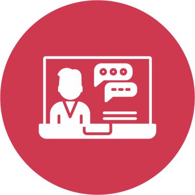 Doktor simgesi, basit vektör illüstrasyonu