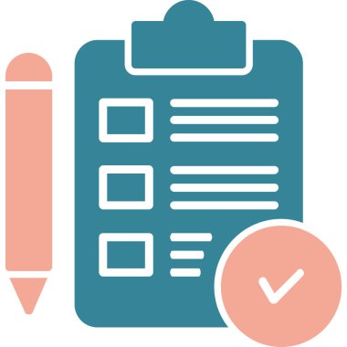 Kontrol listesi. Web simgesi basit tasarım