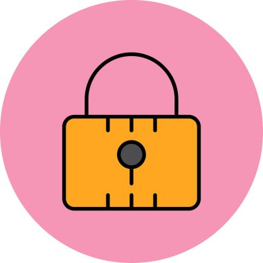 Kilit simgesinin vektör illüstrasyonu