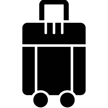 bavul seyahat tatil simgesi ana hat biçiminde