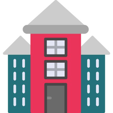 ev simgesini düz bir şekilde inşa etmek