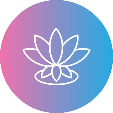 lotus. Web simgesi basit illüstrasyon