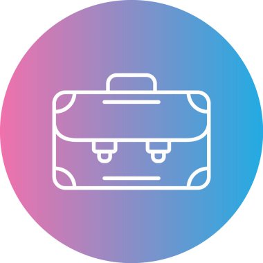 Bavul. Web simgesi basit illüstrasyon