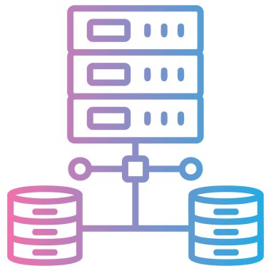 veritabanı. Web simgesi basit illüstrasyon