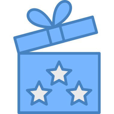 hediye simgesi, vektör çizimi