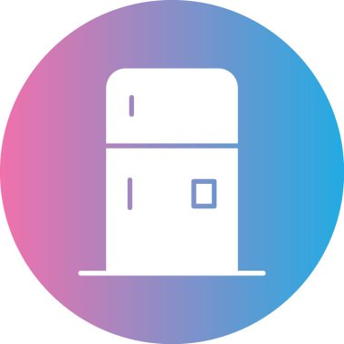 Buzdolabı. Web simgesi basit illüstrasyon