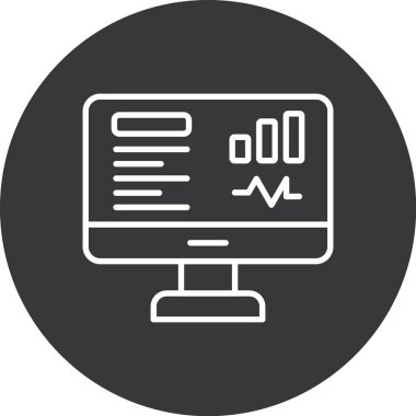 Veri analiz simgesi, vektör illüstrasyonu