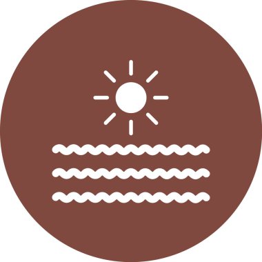 Bir plaj simgesinin vektör çizimi