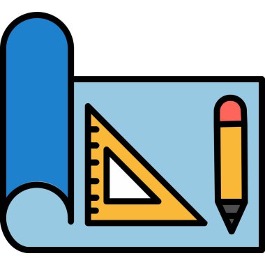 Kalem. Web simgesi basit illüstrasyon