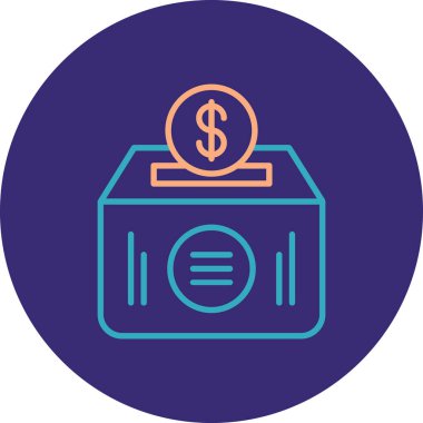 Para simgesinin vektör illüstrasyonu