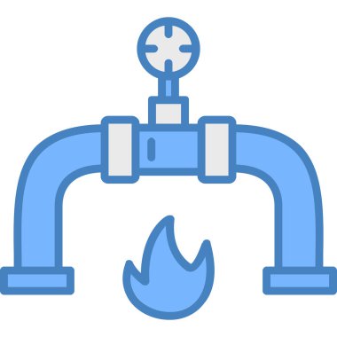 gaz yakıcı simgesi, vektör illüstrasyonu