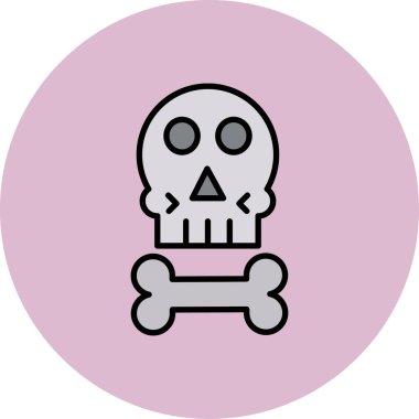 Kurukafa simgesi vektör illüstrasyonu