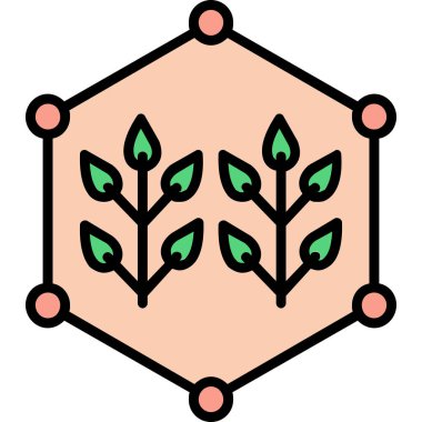 çiçek simgesi vektör illüstrasyonu