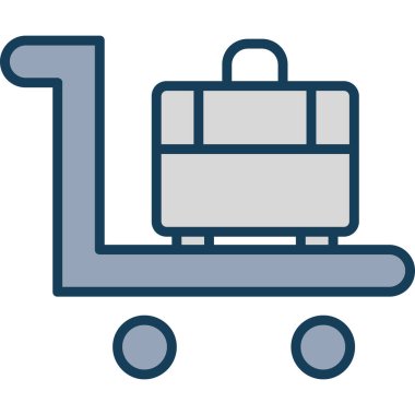 El arabası. Web simgesi basit illüstrasyon