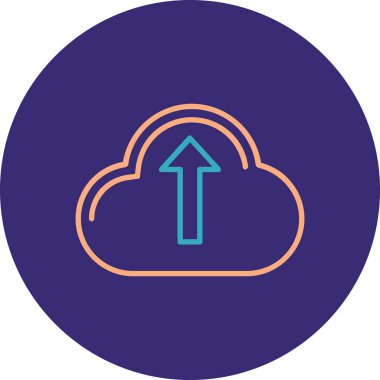 Bulut simgesinin vektör illüstrasyonu