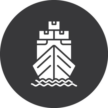 Gemi simgesi vektör illüstrasyonu