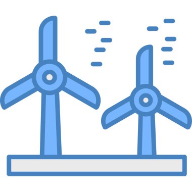 Rüzgar enerjisi ikonu. beyaz üzerinde izole edilmiş enerji vektörü simgesi rengi