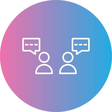 Sohbet simgesinin vektör illüstrasyonu